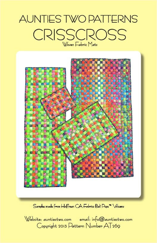 Aunties Two Patterns CrissCross Woven Fabric Mats
