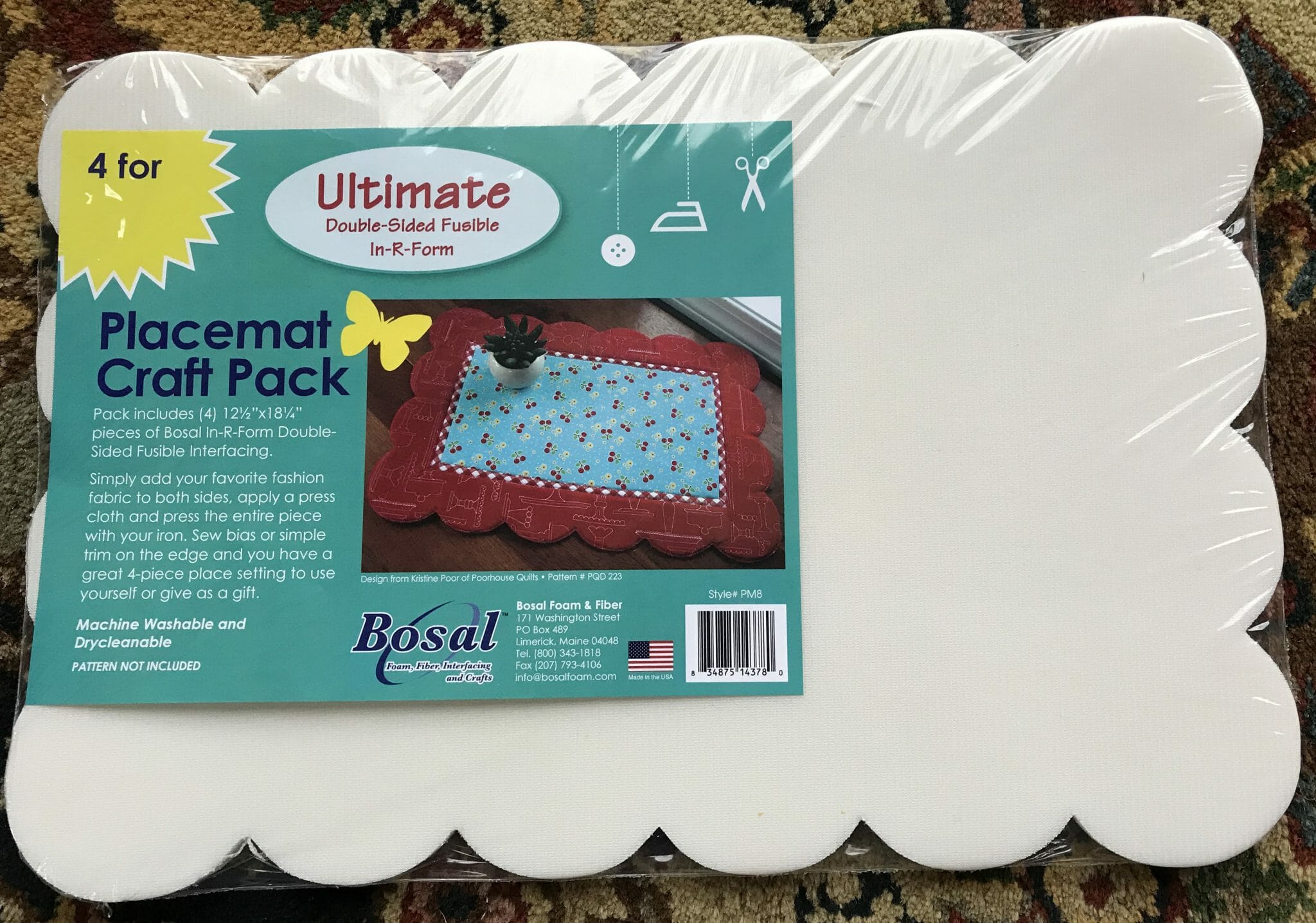 Scalloped in r form plus placemat craft pack by bosal pack 4 pkg