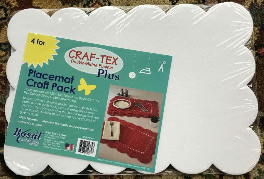 Scalloped Craftex Plus Placemat Craft Pack by Bosal 4/pkg Wingspan Crafts
